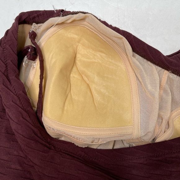 GOTTEX Ladies Brown Textured Bandeau with Matching Coverup Size 12 / Large NEW - Picture 5 of 16